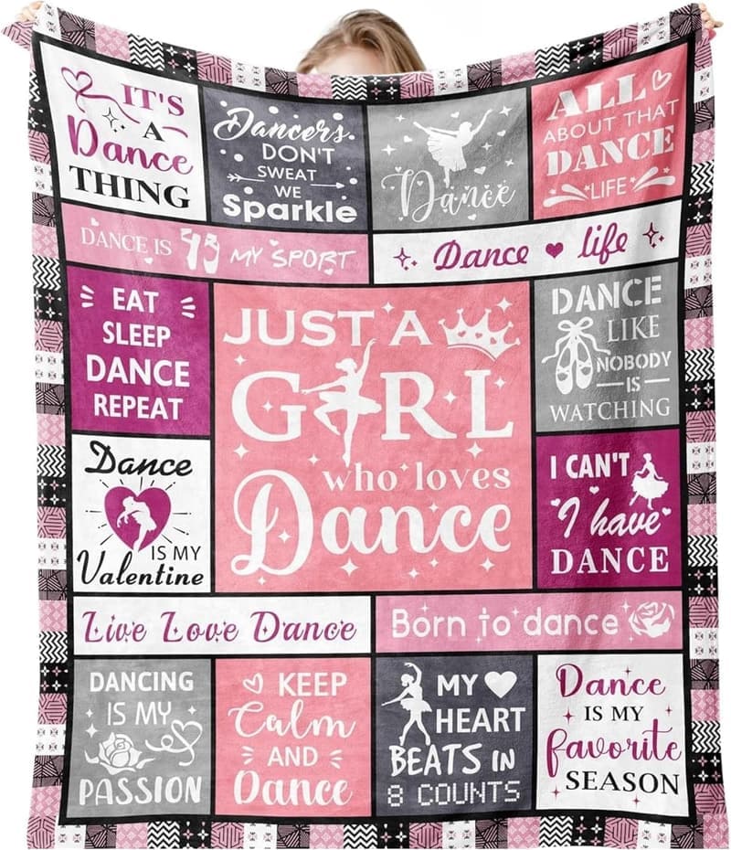 Tanzgeschenk für Mädchen: Weiche Ballettdecke (150 x 200 cm)