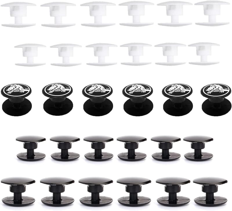 Ersatzknöpfe für Crocs – 24 Paar schwarze Nieten und Pins