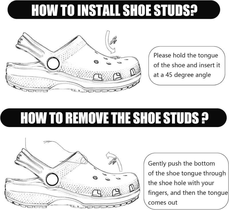 Niedliche 23er Schuhdekoration für Clogs und Sandalen – Cartoon Charms