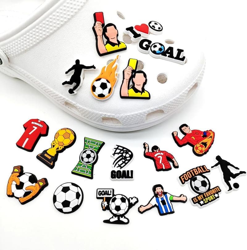 WM-Fußball-Schuhanhänger für Herren und Jungen für Clogs