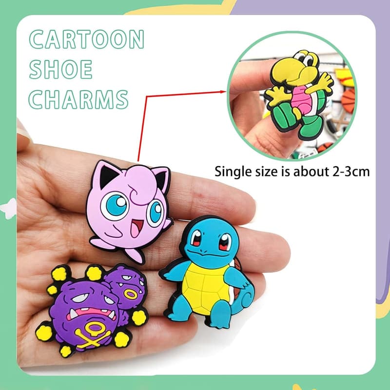 Niedliche Schuhcharms für Kinder – 30er Set Cartoon-Anstecker bunt