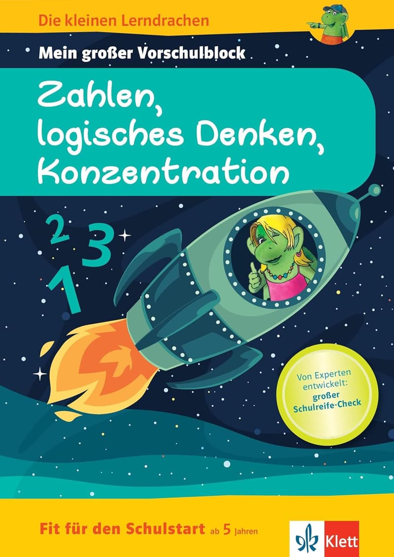 Vorschulblock Zahlen und Denkspiele ab 5 Jahren für Kinder