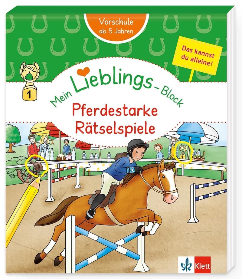 Pferdestarke Rätselspiele für Vorschüler ab 5 Jahren