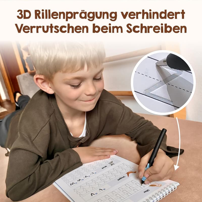 Wiederverwendbare Schreibübungshefte für Vorschulkinder ab 5 Jahren