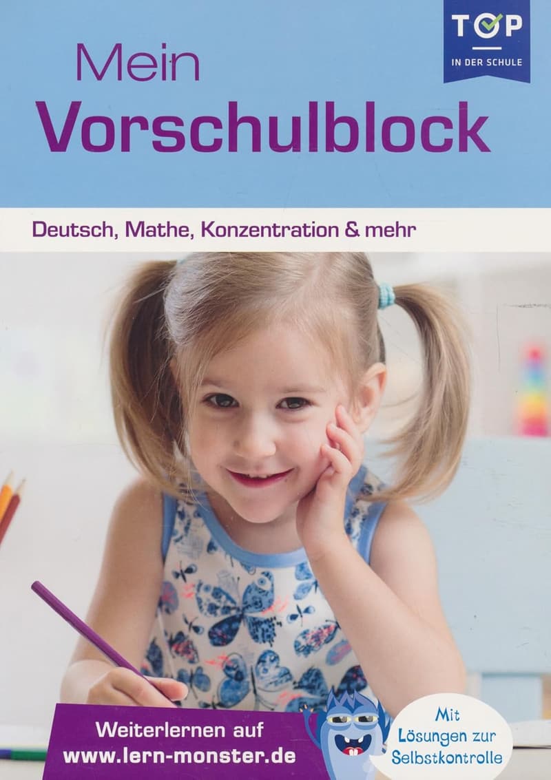 Vorschulblock: Deutsch, Mathe und Konzentration für Kinder