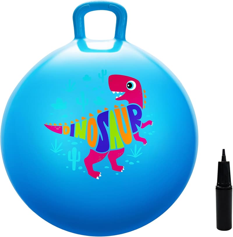 Planet Hüpfball 45 cm für Kinder (3-8 Jahre) mit Pumpe – Blau