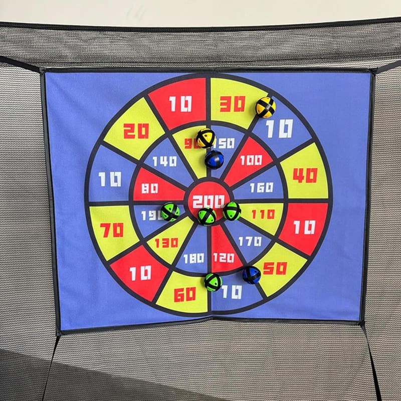 Dartspiel für Kinder - Trampolin Dartscheibe mit 10 Bällen