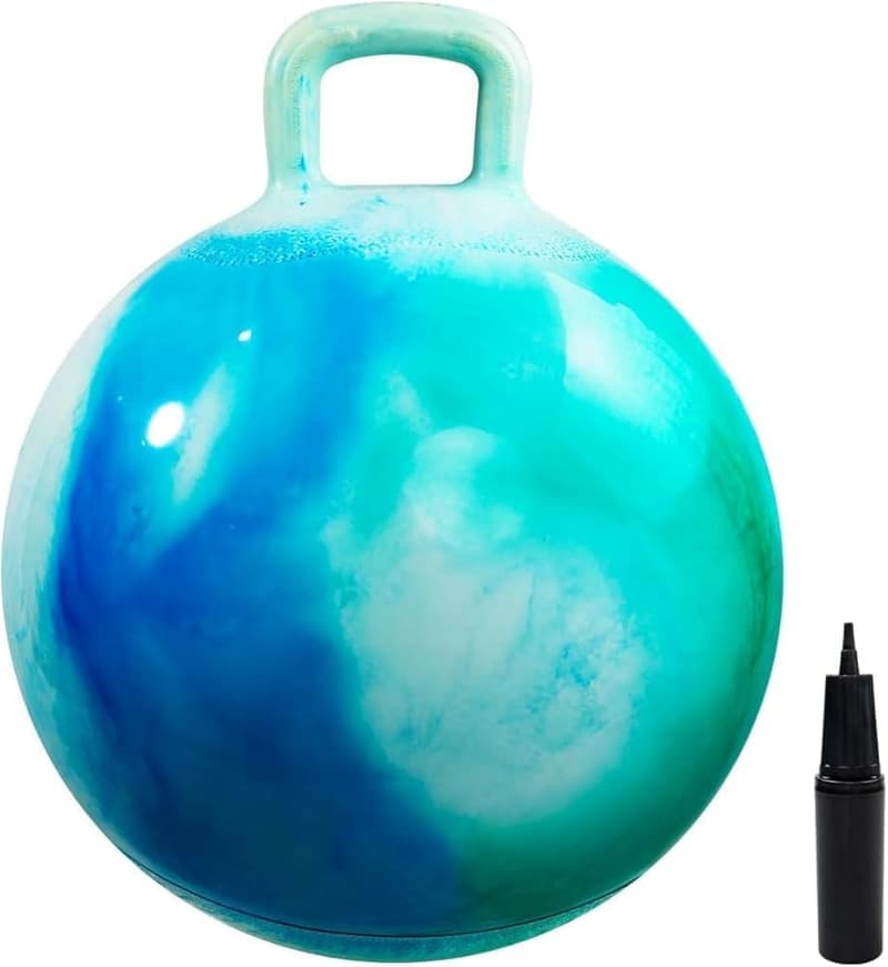 Aufblasbarer Hüpfball für Kinder - 45 cm, max. 100 KG, blau