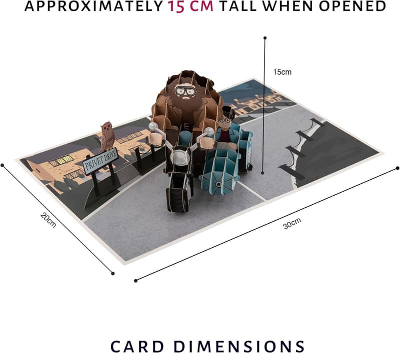 Harry Potter Hagrid Geburtstags-Popup-Karte – Offizielles 3D-Geschenk