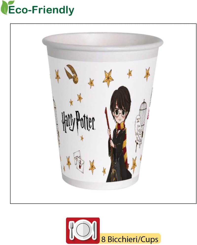 Harry Potter Party-Set für 8 Personen – kompostierbares Geschirrset (44 Teile)