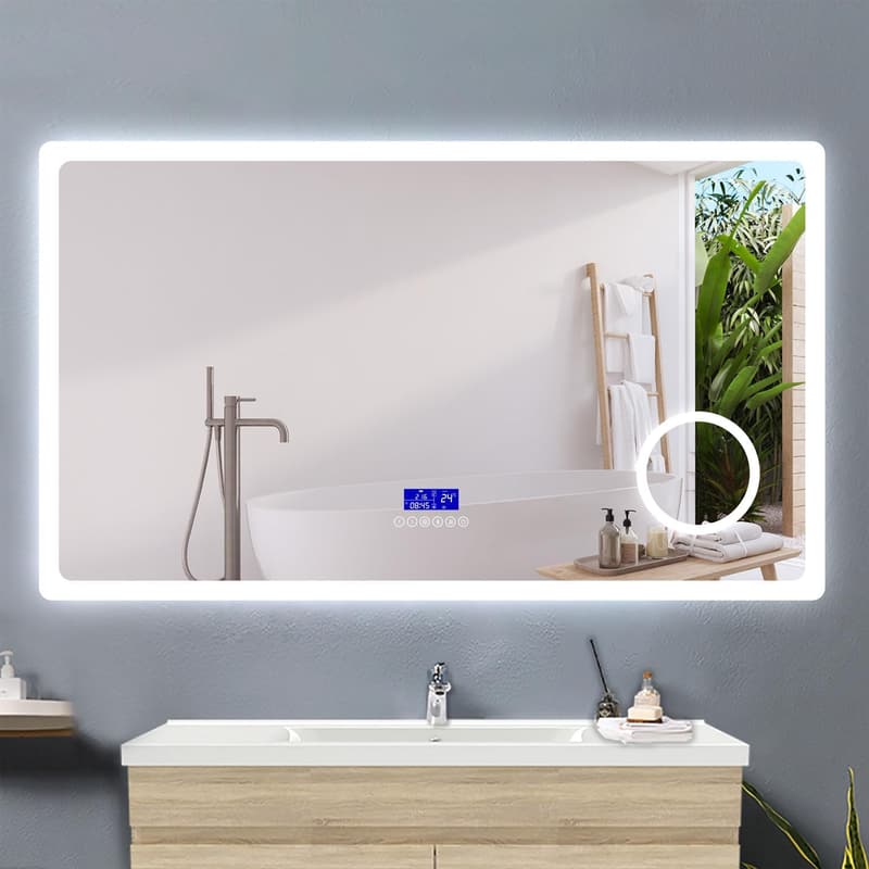 LED Badezimmerspiegel 120x70cm mit Bluetooth, dimmbar und beschlagfrei