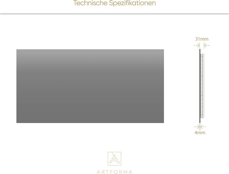 LED Badspiegel 120x70cm mit individuellem Zubehör - Lichtspiegel für das Badezimmer