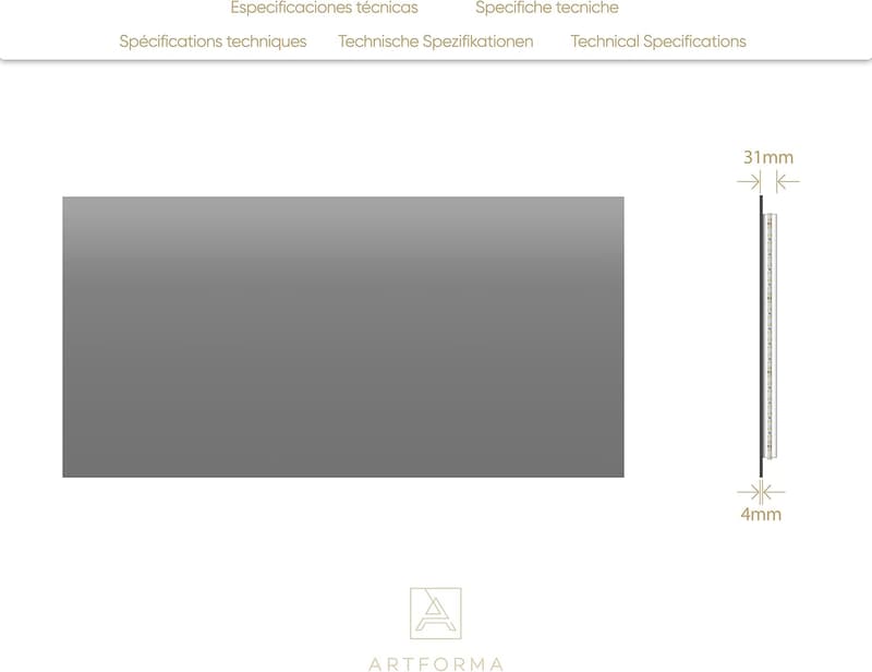Beleuchteter Badspiegel 120x70 cm mit wählbarer LED-Farbe