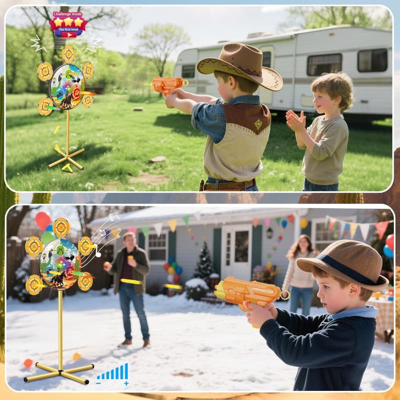Zielscheibe mit Licht und Sound für Nerf-Spielzeug - Halloween & Weihnachten Geschenk für Jungen (104 cm)