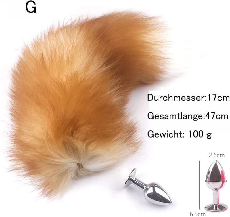 Edelstahl Analplug mit Fuchsschwanz für Paare – Sexy Cosplay Toy