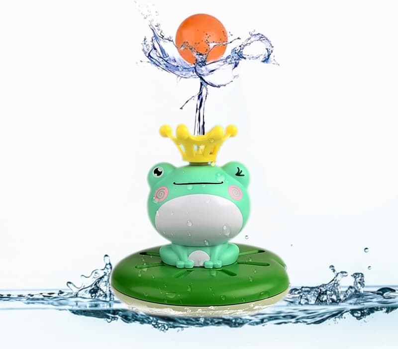 Schwimmender Badefrosch mit Wassersprinkler – Spielzeug für Kinder ab 1 Jahr