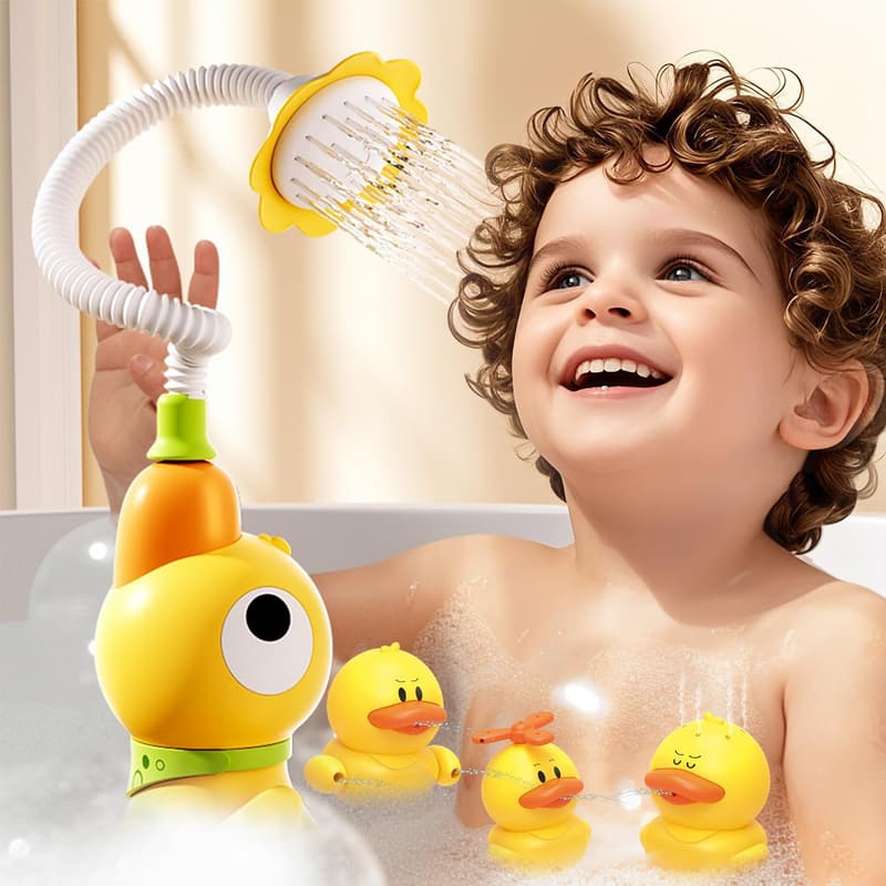 Elektrisches Wasserspielzeug Ente für Kinder ab 1 Jahr, 8 in 1 Badewannenspaß