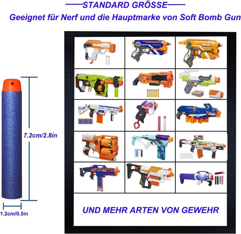 Ersatzpfeile für Nerf Blaster – 400 Schaumstoff-Darts komp. mit Fortnite