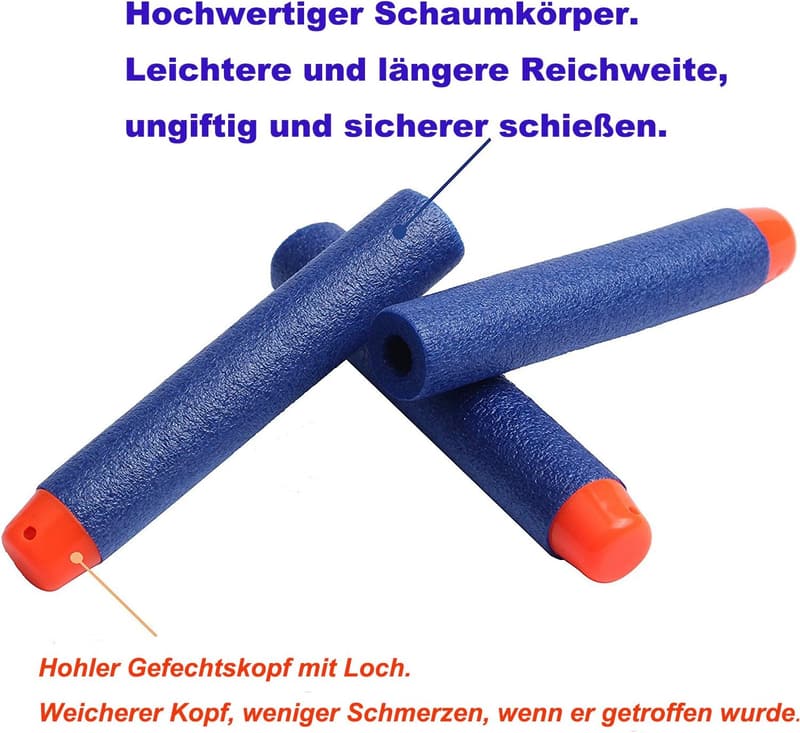 Ersatzpfeile für Nerf Blaster – 400 Schaumstoff-Darts komp. mit Fortnite