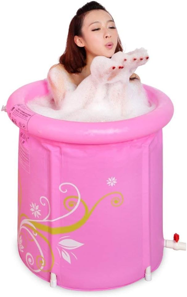 Faltbare aufblasbare Badewanne aus dickem Kunststoff für Erwachsene - Rosa