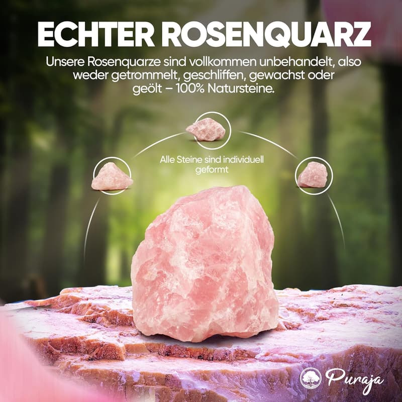 Rosenquarz Rohstein | Premium Naturstein für Heilung und Dekoration