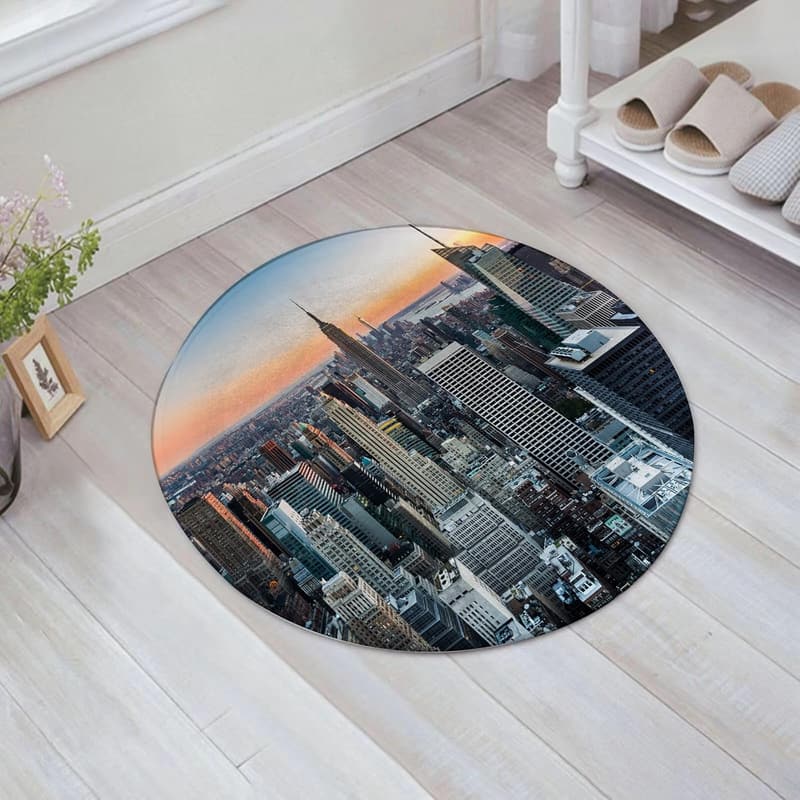 Rutschfeste Badematte Mikrofaser 60x60 cm – New York Skyline