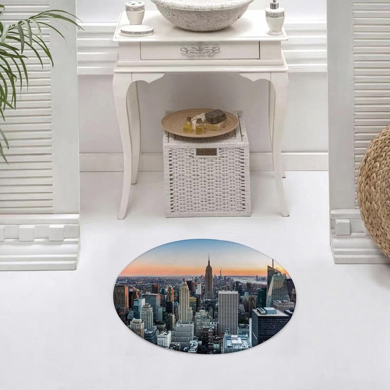 Rutschfeste Badematte Mikrofaser 60x60 cm – New York Skyline