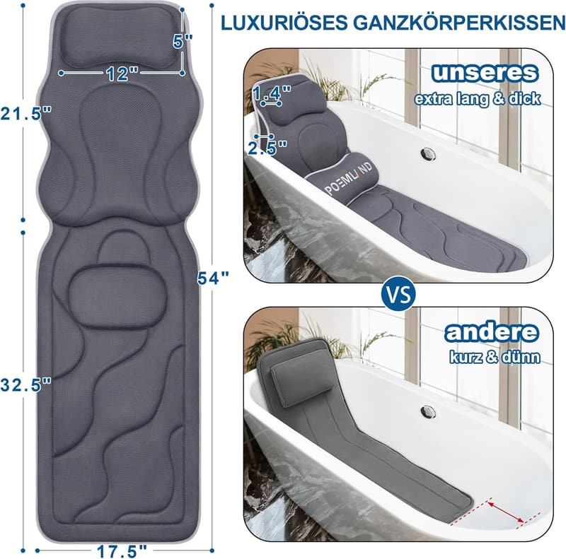 Luxus Badewannenkissen für Komfort und Entspannung im Spa