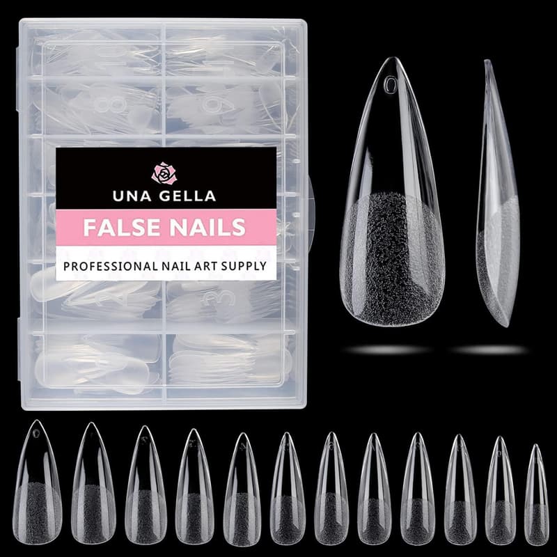 Vorgeformte Stiletto-Nagelspitzen, 216 Stück, für DIY-Nagelstudio