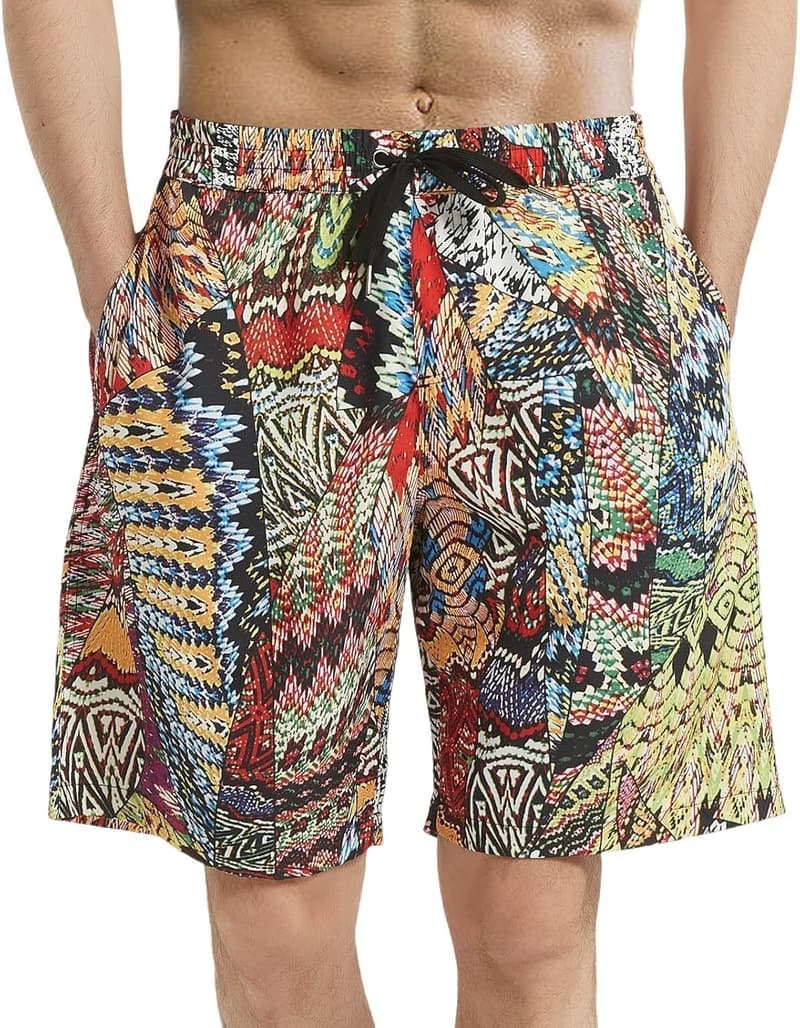 Atmungsaktive Badehosen für Herren – schnelltrocknende Strandshorts mit Reißverschlusstasche
