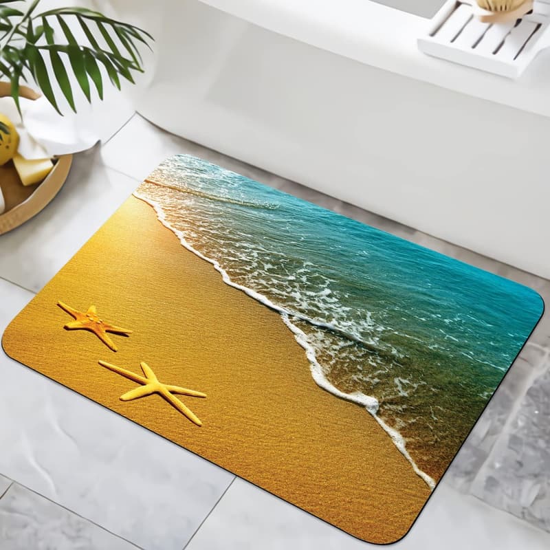 Rutschfeste Badematte 42x60 cm – Waschbar und schnelltrocknend
