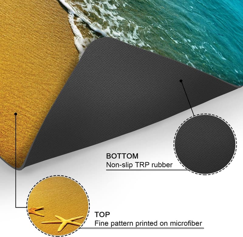 Rutschfeste Badematte 42x60 cm – Waschbar und schnelltrocknend