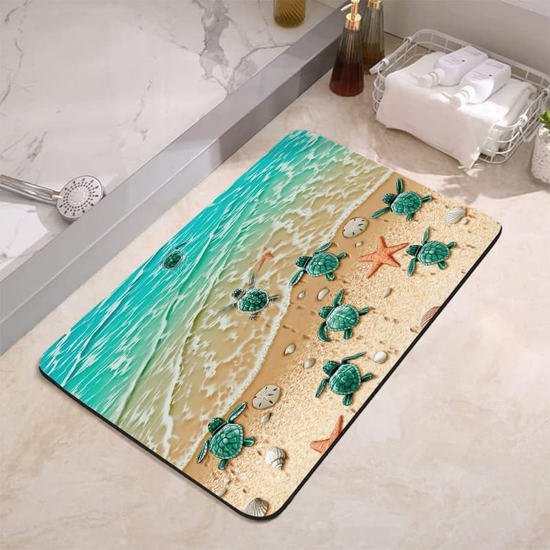 Rutschfester Badezimmerteppich (42x60 cm) – Waschbar & schnelltrocknend