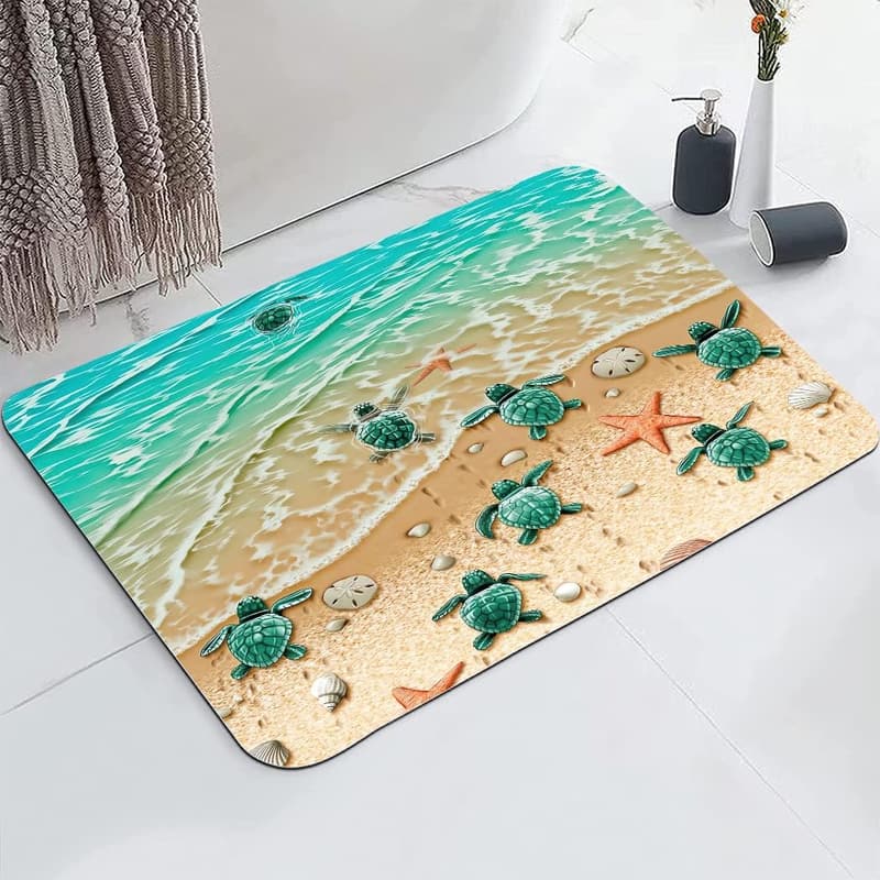Rutschfester Badezimmerteppich (42x60 cm) – Waschbar & schnelltrocknend