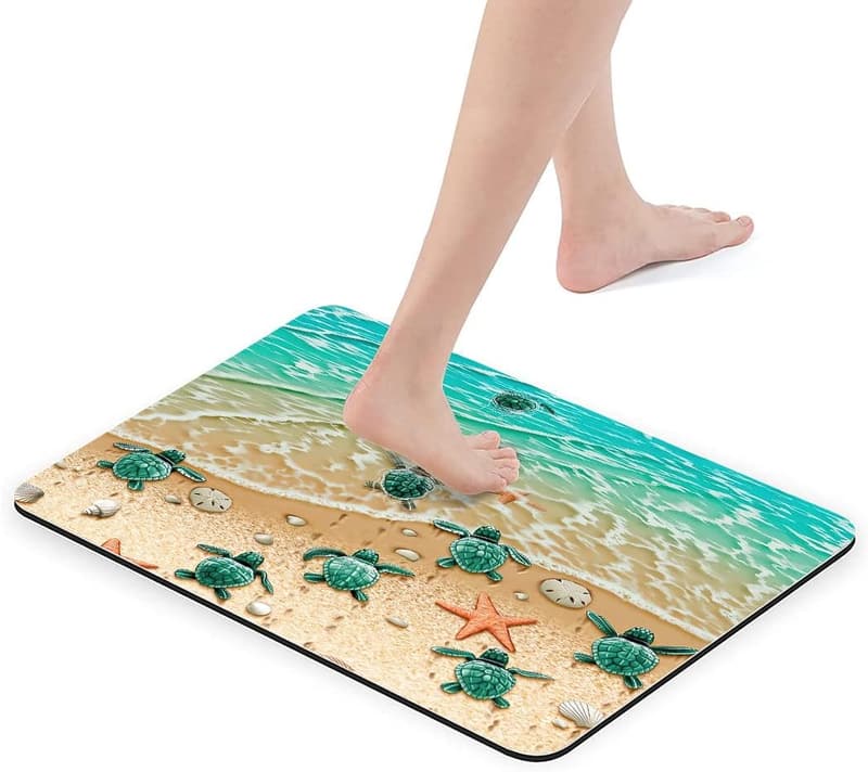 Rutschfester Badezimmerteppich (42x60 cm) – Waschbar & schnelltrocknend