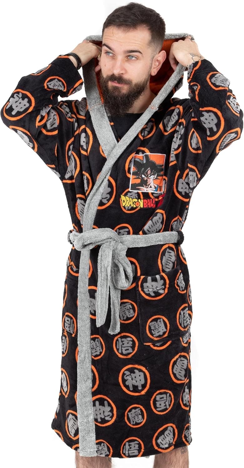 Goku Dragon Ball Z Herren Bademantel in Schwarz - XL