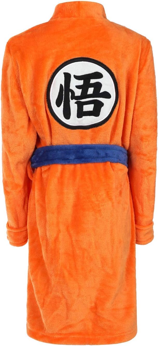 Son Goku Kinderbademantel mit GO Schriftzeichen, Größen 130-150