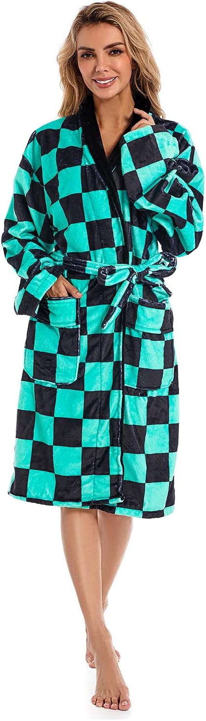 Tanjiro Kamado Cosplay Bademantel aus Coral Fleece