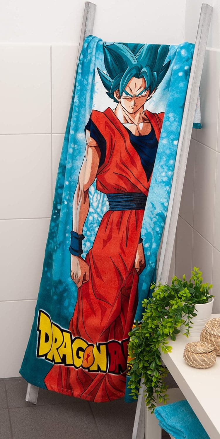 DRAGONBALL SUPER Badetuch aus Baumwolle, 150 x 75 cm, Mehrfarbig
