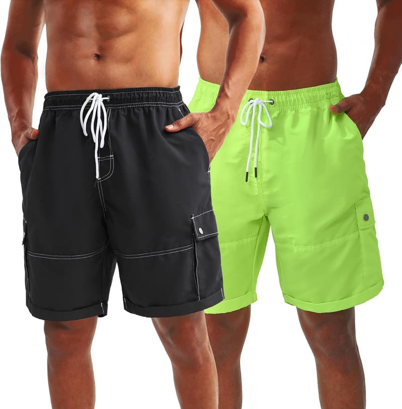 Schnelltrocknende Badeshorts für Herren mit Mesh-Futter, Größe S-3XL