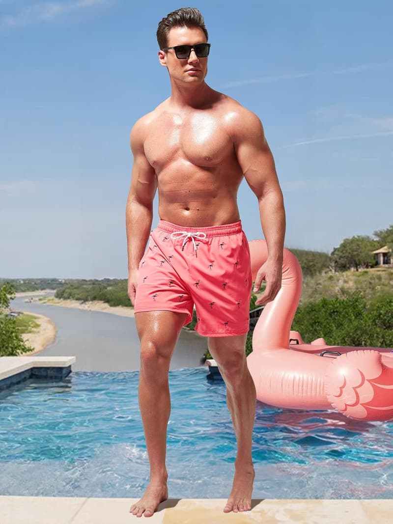 Badehose für Herren 2-in-1 mit Kompression, schnelltrocknend, elastisch