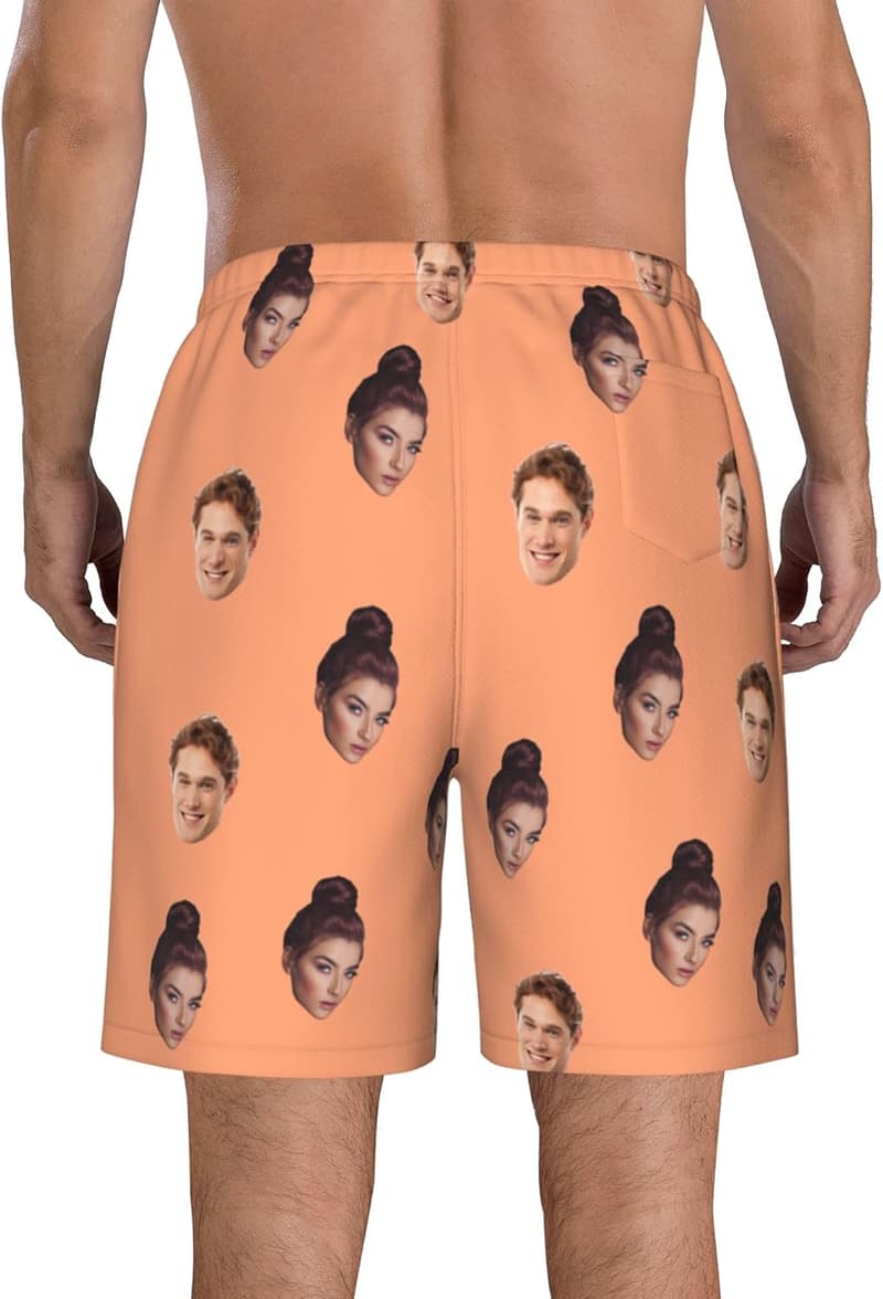 Personalisierte Badehose mit Gesicht für Männer – schnell trocknend