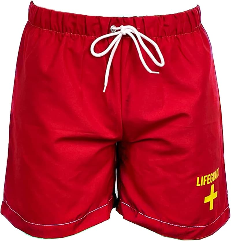 Rote Badeshorts für Junggesellenabschied – witziges Streichset