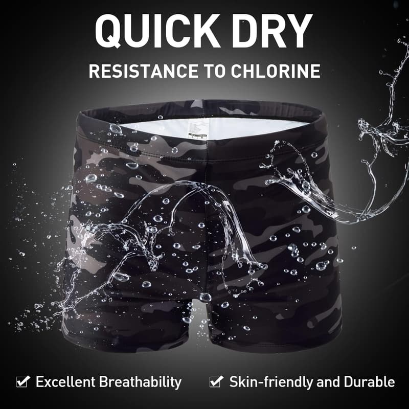 Herren Badehose Kurz mit Tunnelzug und UV-Schutz für Wassersport