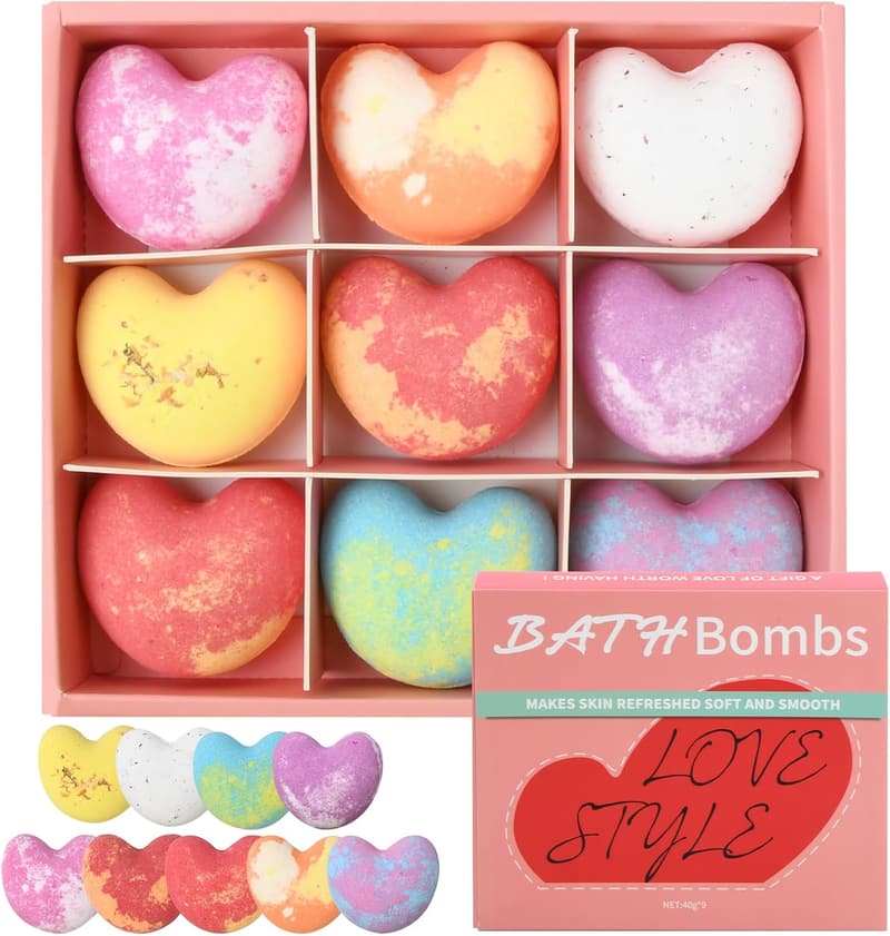Muttertagsgeschenk: 9er Set LOVE Badebomben für Frauen