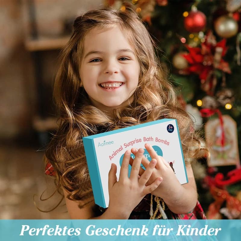 Badebomben Geschenkset für Kinder – 6 Stück bunte Badekugeln