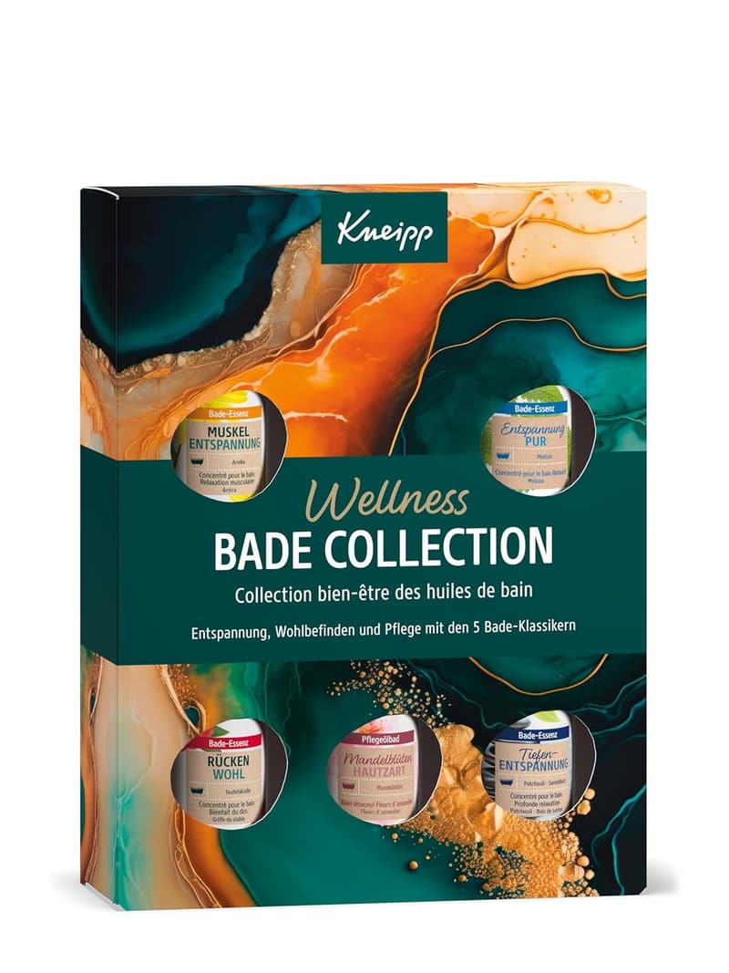 Wellness Geschenkset mit 5 Badeölen von Kneipp - 5 x 20 ml