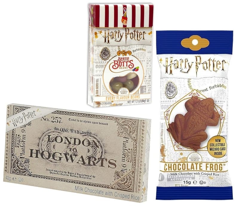 Harry Potter Süßigkeiten-Set: Bertie Botts Bohnen, Schokofrosch & Schokoladenticket
