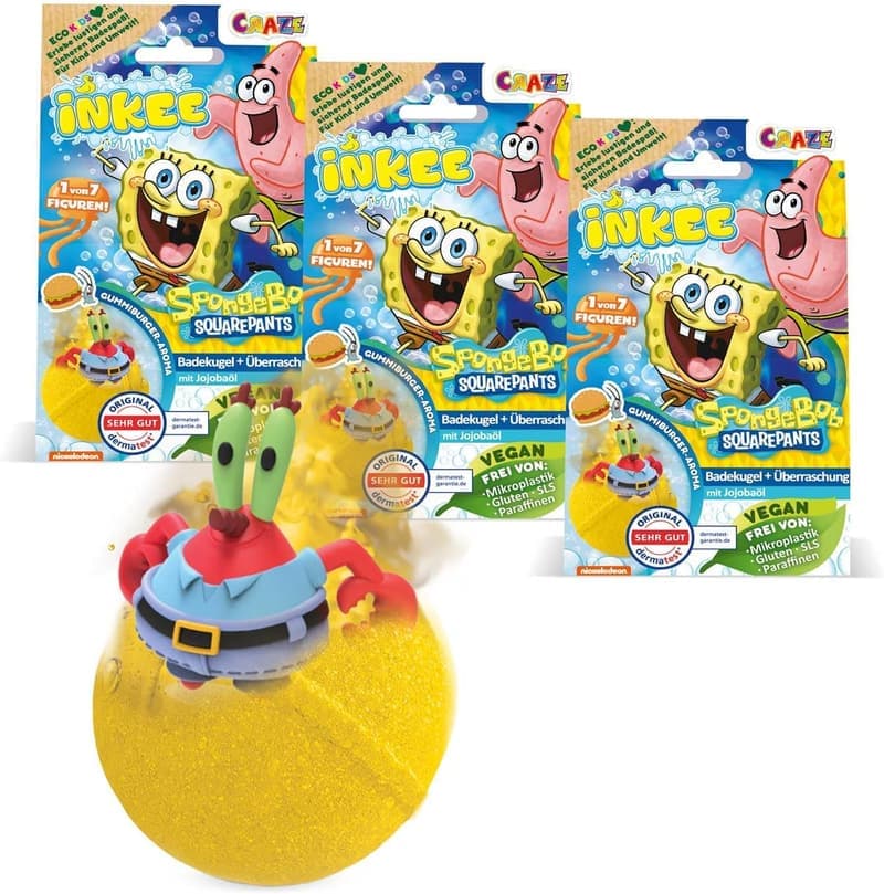 SpongeBob Badebomben 3er Pack mit Überraschung für Kinder