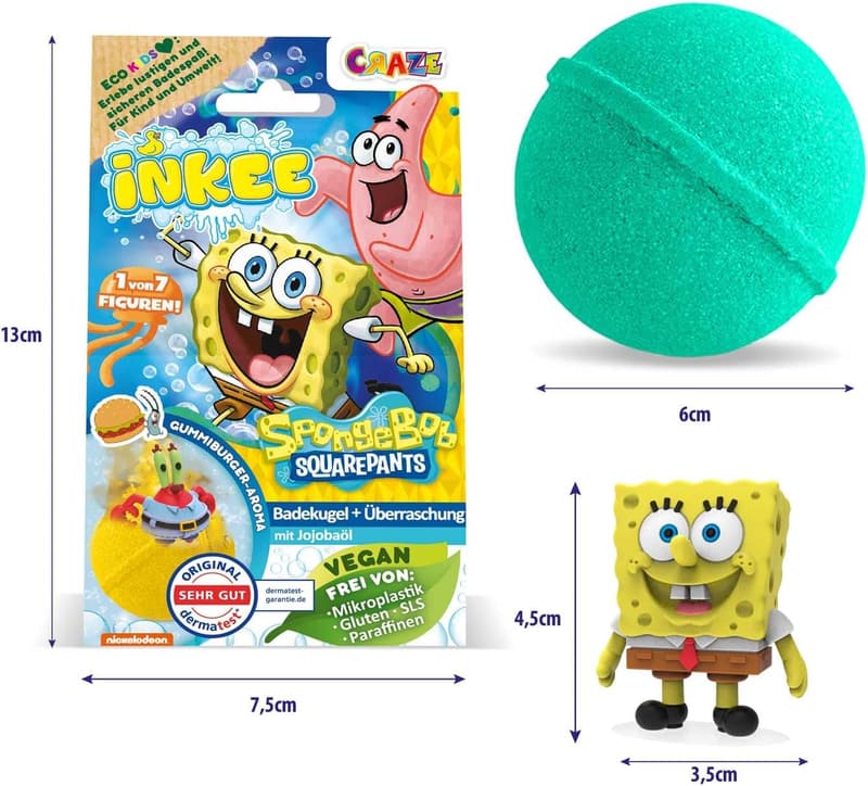 SpongeBob Badebomben 3er Pack mit Überraschung für Kinder